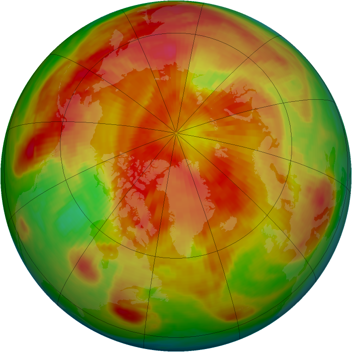 Arctic ozone map for 23 April 1980